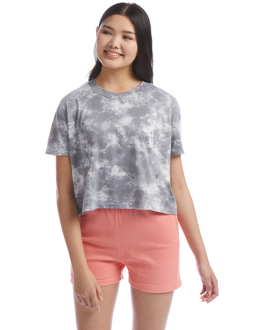 Ladies Tie-Die Cropped Tee