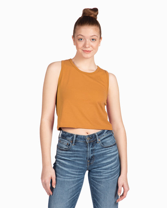 Ladies' Cropped Tank - Gold