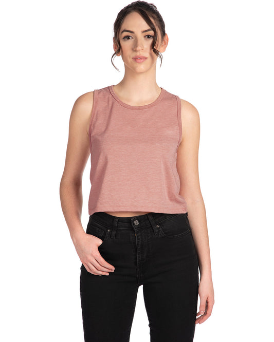 Ladies' Cropped Tank - Dessert Pink