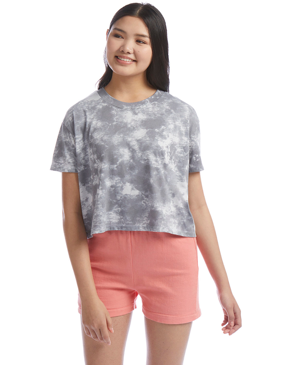 Ladies Tie-Die Cropped Tee