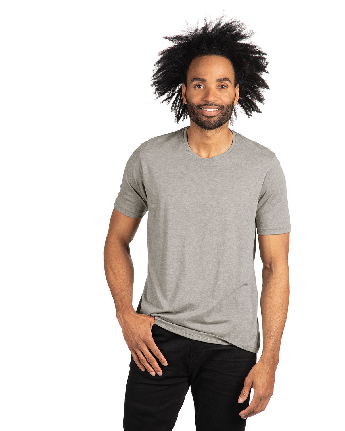 Unisex Poly/Cotton Crewneck T-Shirt - GREY