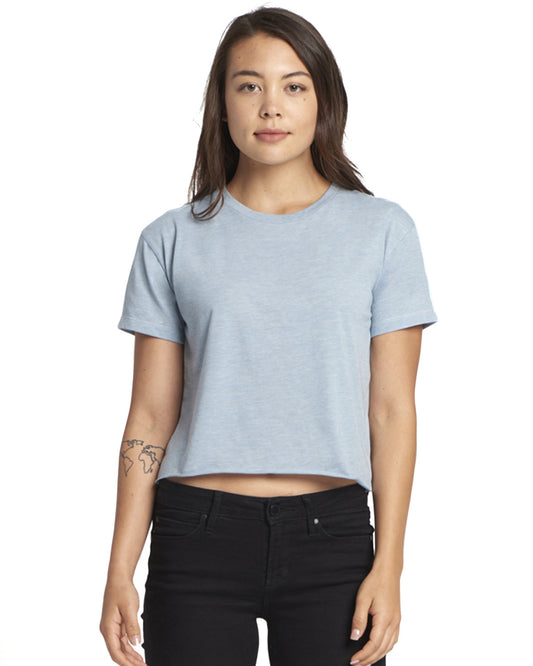 Cropped Tee - Dusty Blue