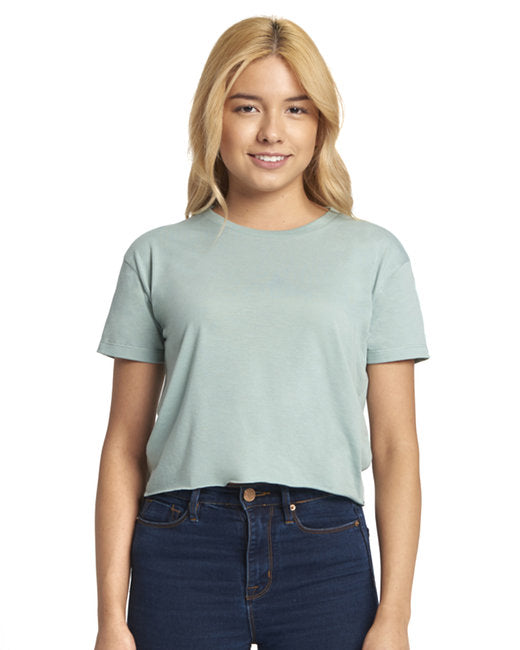 Cropped Tee - Stonewash Green